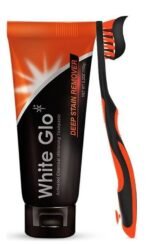 ⁦وايت قلو معجون أسنان مزيل رائحة صبغات الاسنان العنيدة بجزيئات الفحم النشط 150جرام مع فرشاة اسنان مجانا⁩ - الصورة ⁦2⁩