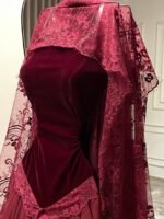 ⁦فستان شيفون مع دانتيل⁩ - الصورة ⁦2⁩