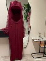 ⁦فستان شيفون مع دانتيل⁩ - الصورة ⁦3⁩