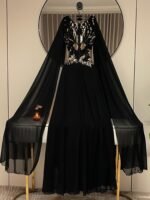 ⁦فستان شيفون مع كلفة خرز⁩ - الصورة ⁦3⁩