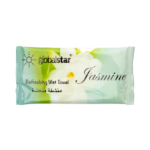 جلوبال ستار | منشفة مبللة للوجه قطنيه | بالياسمين | 25 حبة مصنوعة من القطن ومغلفة بإحكام