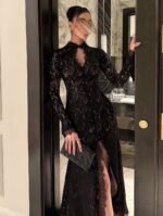 ⁦فستان دانتيل بقصة اروبية⁩ - الصورة ⁦3⁩