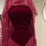 فستان شيفون مع دانتيل