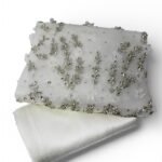 قطعة كاملة تطريز يدوي بكرستال سوار فسكي وورود بارزة