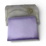 ⁦قطعة قماش تول مطرز موف اللؤلؤ 3متر⁩ - الصورة ⁦2⁩