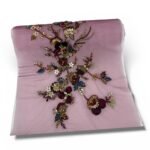 ⁦بانو تطريز فاخرة على قماش تول ناعم شفاف⁩ - الصورة ⁦2⁩