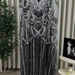 فستان تول مطرّز بالكريستال PR