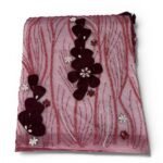 ⁦قطعة تطريز ورود مخملية – عنابي فاخر⁩ - الصورة ⁦3⁩