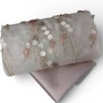 قطعة مطرزة بشك يدوي وترتر 3متر