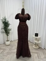 فستان المخمل المطرّز N-O