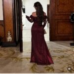 فستان خامه جبير وبطانه باربي