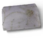 ⁦قطعة قماش تول مطرز موف اللؤلؤ 3متر⁩ - الصورة ⁦3⁩