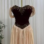 فستان جوخ مع كرنكل دبل كلوش N-O