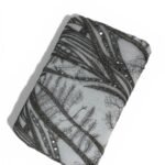 ⁦قطعة قماش تول مطرز بزخارف نباتية – رمادي ناعم 3متر⁩ - الصورة ⁦3⁩