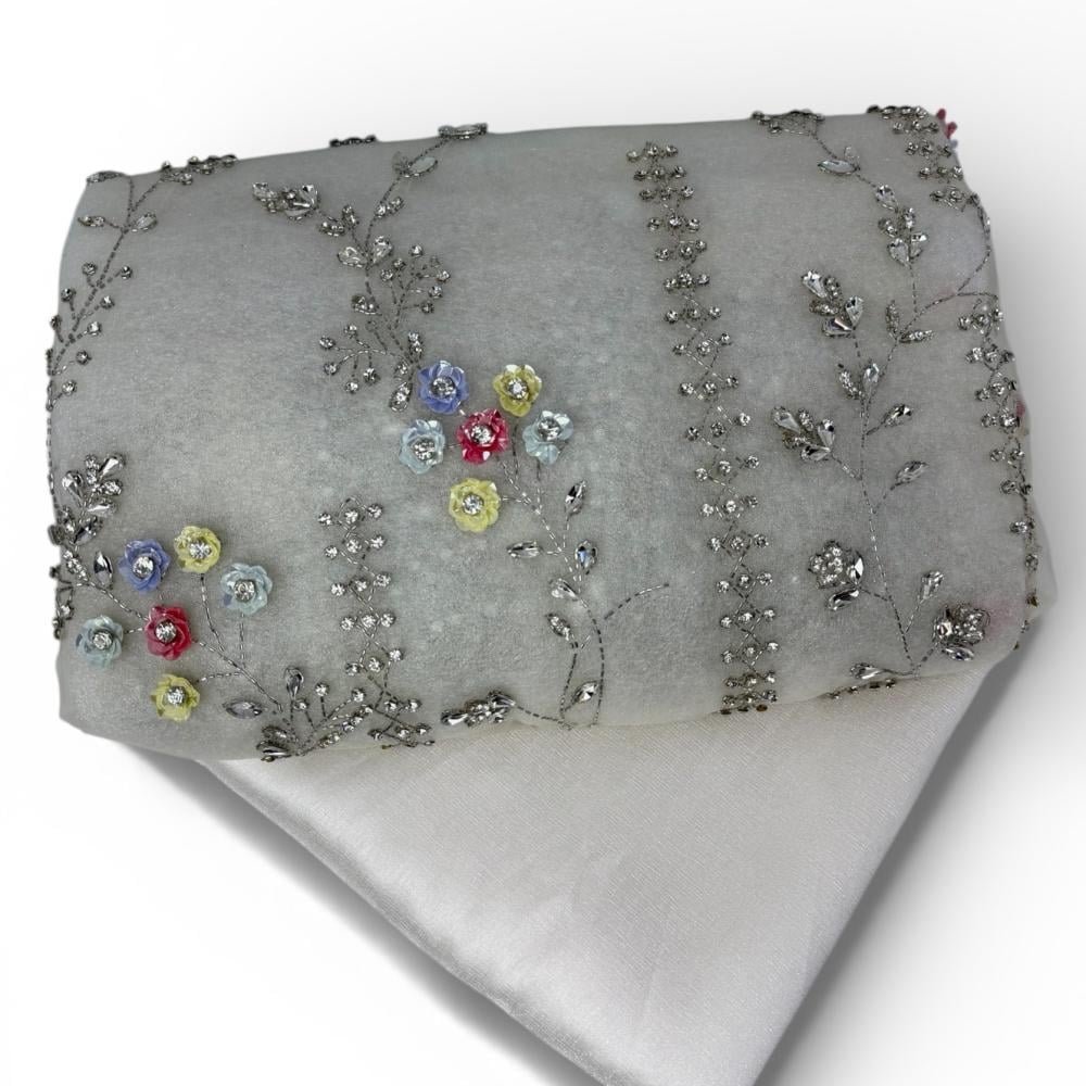 dc13990d-0bf3-4608-afc9-42c61ddd7e9b-1000x1000-0f8c6L9A9knwY33d5mpLGHXNMy1vJ5YgIJrOB5XB.jpg قطعة مطرزة بشك يدوي وترتر ملوان 3متر - الصورة 1