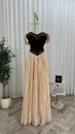 ⁦فستان جوخ مع كرنكل دبل كلوش N-O⁩ - الصورة ⁦3⁩