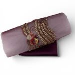 بانو مطرز فاخر – لون موف غباري