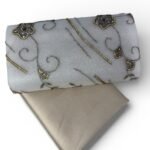 قطعة قماش تول مطرز 3متر