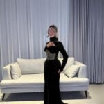 فستان مخمل كوري