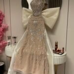 فستان باربي دانتيل أحمر أنيق