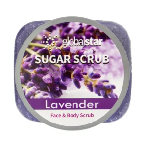 مقشر السكر​ للوجة والجسم باللافندر | جلوبال ستار | 600 جرام تجديد وترطيب للبشرة