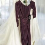 فستان جوخ بصدرية مطرزة