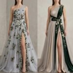 ⁦بانوه بتراكيب ورود اصليه بدرجة زمردي، أسود وذهب⁩ - الصورة ⁦2⁩