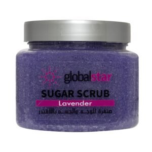 مقشر السكر​ للوجة والجسم باللافندر | جلوبال ستار | 600 جرامتجديد وترطيب للبشرة