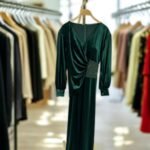 فستان جوخ بصدرية مطرزة