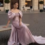 فستان ميكادو وتطريز كمبيوتر