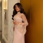 فستان سهرة فاخر مطرز يدوي – تصميم ملكي