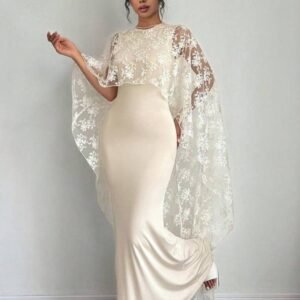 "فستان سهرة باربي ودانتيل "