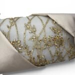 ⁦قطعة مطرزة بشك يدوي وكريستالات اصلية 3متر⁩ - الصورة ⁦3⁩