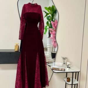 فستان جوخ دانتيل