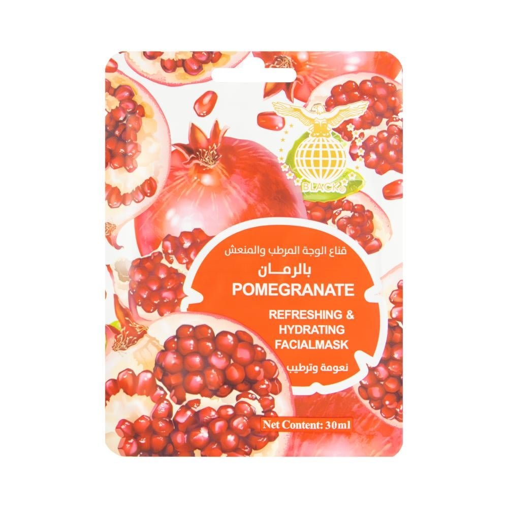 69689113-0791-416b-aca6-46cad87248ab-1000x1000-yPyvEBNZeIE29RUTcjlIPiUXoY41W2ELshAWuZDb.jpg قناع الوجه المرطب والمنعش بالرمان | بلاك | قناع واحد - الصورة 1