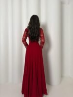 ⁦"فستان شيفون وبطانه باربي ودانتيل "⁩ - الصورة ⁦3⁩
