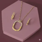 طقم زركون فاخر نسائي – سلسال وحلق أنيق لجميع المناسبات