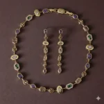 طقم زركون فاخر نسائي – سلسال وحلق أنيق لجميع المناسبات