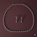 طقم زركون فاخر نسائي – سلسال وحلق أنيق لجميع المناسبات