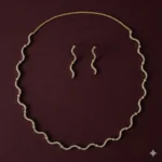 طقم زركون فاخر نسائي – سلسال وحلق أنيق لجميع المناسبات