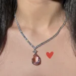 طقم زركون فاخر نسائي – سلسال وحلق أنيق لجميع المناسبات