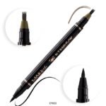 قلم مزدوج لتحديد الحاجب والعين اسود بني ناعم من ميك اوفر 22 - EY003