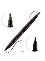 قلم مزدوج لتحديد الحاجب والعين اسود بني ناعم من ميك اوفر 22 - EY003