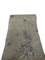 ⁦قماش سهرة ذهبي مطرز بالكريستال⁩ - الصورة ⁦3⁩