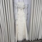 "فستان تل مطرزه بورد وخرز "