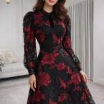 فستان دانتيل وورود