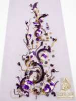 ⁦بانو تول مطرز فاخر ثلاثي الأبعاد – بنفسجي لؤلؤي⁩ - الصورة ⁦2⁩