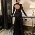 فستان دانتيل بقصة اروبية