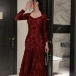 فستان دانتيل فرانسي