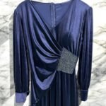 فستان جوخ بصدرية مطرزة